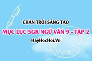 Mục lục SGK Ngữ Văn 9 tập 2 Chân trời sáng tạo
